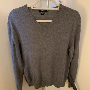 J Crew v-neck sweater medium gray